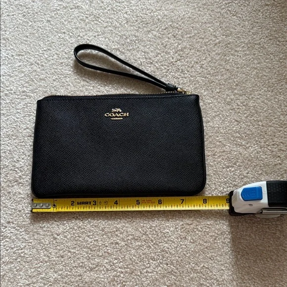 Coach Black Textured Wristlet - Picture 6 of 7
